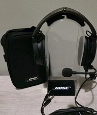 Bose A20 Aviation Pilot Headset Dual GA Plug Adapter New Ear Pads & Mic Cover picture