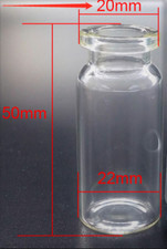 1200PCS 10ml Tall Headspace Vials Clear Glass, 20mm Crimp top Flat Bottom C1 picture