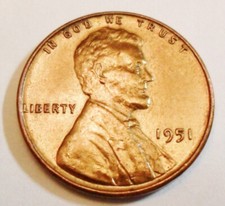 1951 P Lincoln Wheat Cent / Penny AVE CIRCULATED **FREE SHIPPING** picture