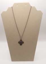 Vintage Creed Sterling Silver 4 Way Medal Necklace 26 Inch Continuous Chain picture