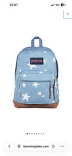JanSport Right Pack Star Expressions Backpack Denim & Suede Bottom NWOT  picture