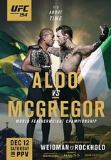Fight Poster UFC 194 Conor McGregor vs. Jose Aldo 11X16 Weidman Vs Rockhold picture