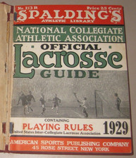 1929 Spalding's NCAA Official Lacrosse Guide presentation copy RARE picture