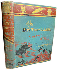 Antique Ornate Fancy Book The Boy Travellers Central Africa Fine Gilded Knox 1st picture