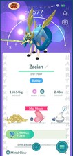 Pokémon G0  --- Shiny Zacian leve 50 - 3 moves - CROWNED SWORD Transformed picture