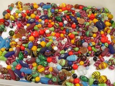 2 Pounds Hodge Podge India Factory Seconds & Leftover Glass Beads (PNKR-11)⭐ picture