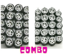 Hot Wheels Staggered 20 sets ( TOYO +  MICHELIN ) Rubber Tire Removable 10/12 mm picture