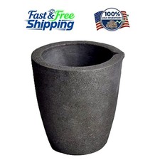 4KG Clay Graphite Crucible with Pour Spout for Melting Gold & Silver Metals picture