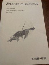 The Atlanta Music Club All Star Concert Series 1968-69 Brochure picture