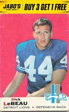 1969 Topps #76 Dick LeBeau Vintage Football Card picture
