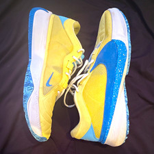 Nike Air DM8451-700 Men’s Low Top Basketball Sneakers Yellow/Blue/White picture