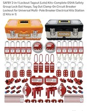 SAFBY 2-in-1 Lockout Tagout (Loto) Complete OSHA Safety Group Lock Ou picture
