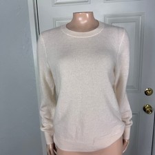 NEW Nordstrom Women's Sweater S Cashmere Pullover L/S Crew neck QQ19 picture