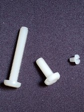 Nylon Plastic Slotted Pan Head Machine Screws Packs of 25 picture