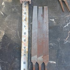 3 x Vintage Nicholson Files Made in USA Hand Files smooth. picture