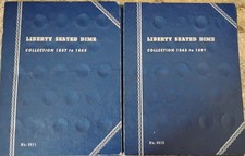 US Seated Liberty Dime Lot of 41 coins listed 1842 through 1891 - list below picture