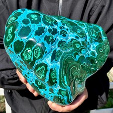 23.92LB Natural chrysocolla/Malachite transparent cluster rough mineral sample picture