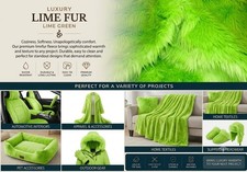 Faux Fur fake Lime  shaggy fabric 60