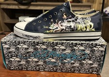 VTG Y2K Ed Hardy Don Ed Death Glory Tattoo Men Size 12 Lowrise Barcelona Shoes picture
