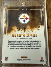 Panini 2025 Phoenix Football Ben Roethlisberger #23 Pittsburgh Steelers NFL Card picture