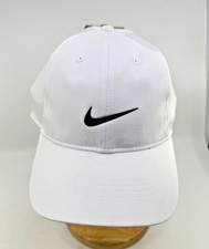 NWT White Nike Golf Hat Size M/L Club Cap Dri-Fit Snapback Adjustable Swoosh picture