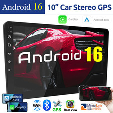 Android 16 Carplay GPS Navi WiFi Double 2Din Touch Screen Car Stereo Radio 10.1