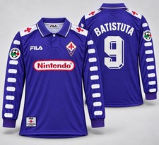 Fiorentina 1998/99 Fila Jersey Home Batistuta 9 Long Sleeve L XL Vintage Retro picture