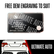 VE-VZ HSV Build plate BLANK - Engraving available GTS clubsport senator maloo picture