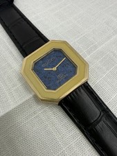 1970s Gucci Tank Gold Vermeil Case - Rare Lapis Dial picture