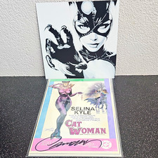Selina Kyle Catwoman #88 J Scott Campbell Signed Breakfast At Tiffany's In Hand picture