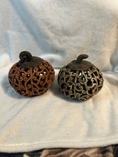 Two Decorative Pumpkins. They Were Bought At Hobby Lobby And Are Very Cute picture