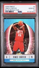 2006-07 Topps Finest Vince Carter #6 Blue Refractor /299 PSA 10 GEM MINT picture