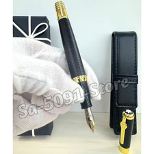 MONTBLANC Great Characters Muhammad Ali Fountain Pen Black Gold w/ Pouch picture
