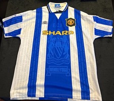 Vintage 1994-96 Manchester United Umbro Cantona #7 Third Shirt Jersey XL picture