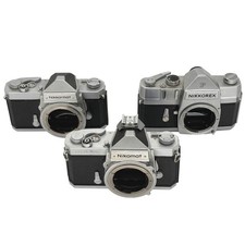 Vintage Nikon 35mm SLR Camera Body Lot Nikkorex F Nikkormat FT Nikomat FT PARTS picture