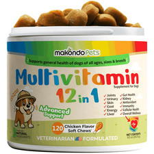 12 in 1 Dog Multivitamin 120 Soft Treats Glucosamine Joint Support Gut picture