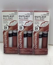 3X COVERGIRL OUTLAST ALL-DAY LIP COLOR #940 DEEP COOL 0.06 OZ EACH picture