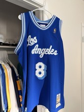 Mitchell & Ness Lakers #8 Kobe Bryant Royal Blue 1996-97 Auth Jersey 52 XXL picture