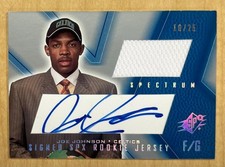 2001-02 SPx Signed SPx Rookie Jersey #104 Joe Johnson Blue Spectrum 10/25  Auto picture