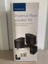 NEW Insignia Universal Wireless Rear Speaker Kit NS-HURSK18 COMPLETE SET - Black picture