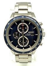 Original Seiko Solar Chronograph SSC431 Blue Dial Alarm Watch - Awesome Watch picture