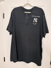 New York Yankees Darius Rucker Men’s Henley T-Shirt XL Black NWT MLB picture