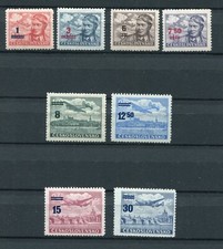 CZECHOSLOVAKIA 1949 AIRMAIL OVERPRINT SET SCOTT C28-C35 PERFECT MNH picture