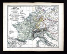 1880 Spruner Map Napoleon Empire France Germany Italy Belgium Holland Switzerlan picture