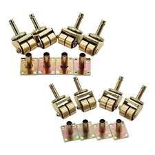 4x Piano Wheels Antique Style for Upright Piano Hardware Metal Brass Casters picture