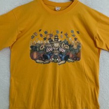 Vtg H & D Happy Harvest Shirt XL Single Stitch Country Scarecrow 80s 90s USA picture