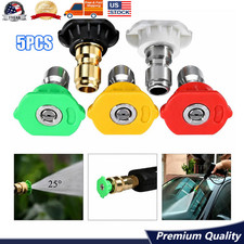 5Pcs Pressure Washer Spray Tips Nozzles High Power Kit Quick Connect 1/4