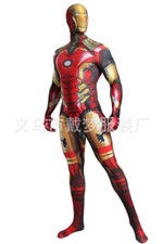 Iron Man Adult/Kids Cosplay Costume Jumpsuit Halloween Bodysuit Men Suit Movie picture