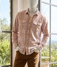 New Outerknown Blanket shirt  100% organic cotton Check pattern shirt men’s L picture