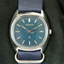 VINTAGE ALLWYN HAND-WINDING 6300A INDIA MENS ORIGINAL DIAL WATCH a3213-U picture